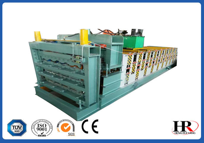 Automatic three layers roof sheet color corrugated roof tile roll forming machine